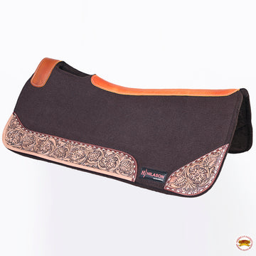 32" X 30" Hilason Horse Saddle PAD Western Contoured Wool Felt Moisture Wicking Brown